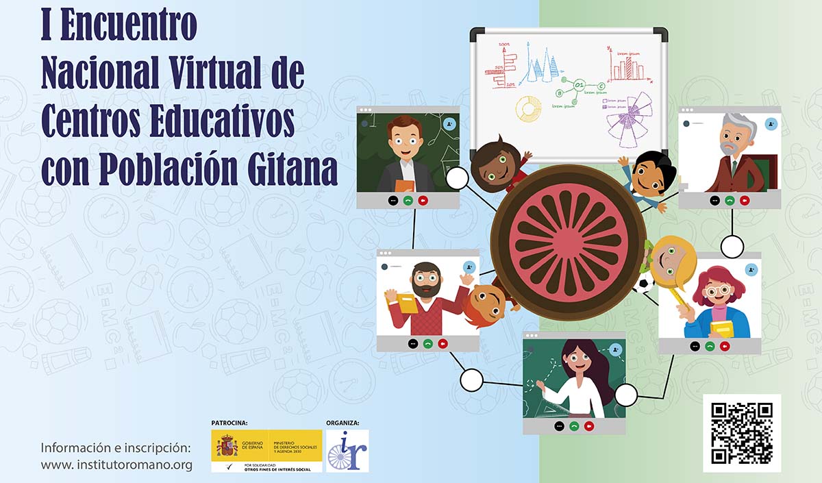 Cartel I Encuentro Nacional Virtual Centros Educativos con Alumnado Gitano